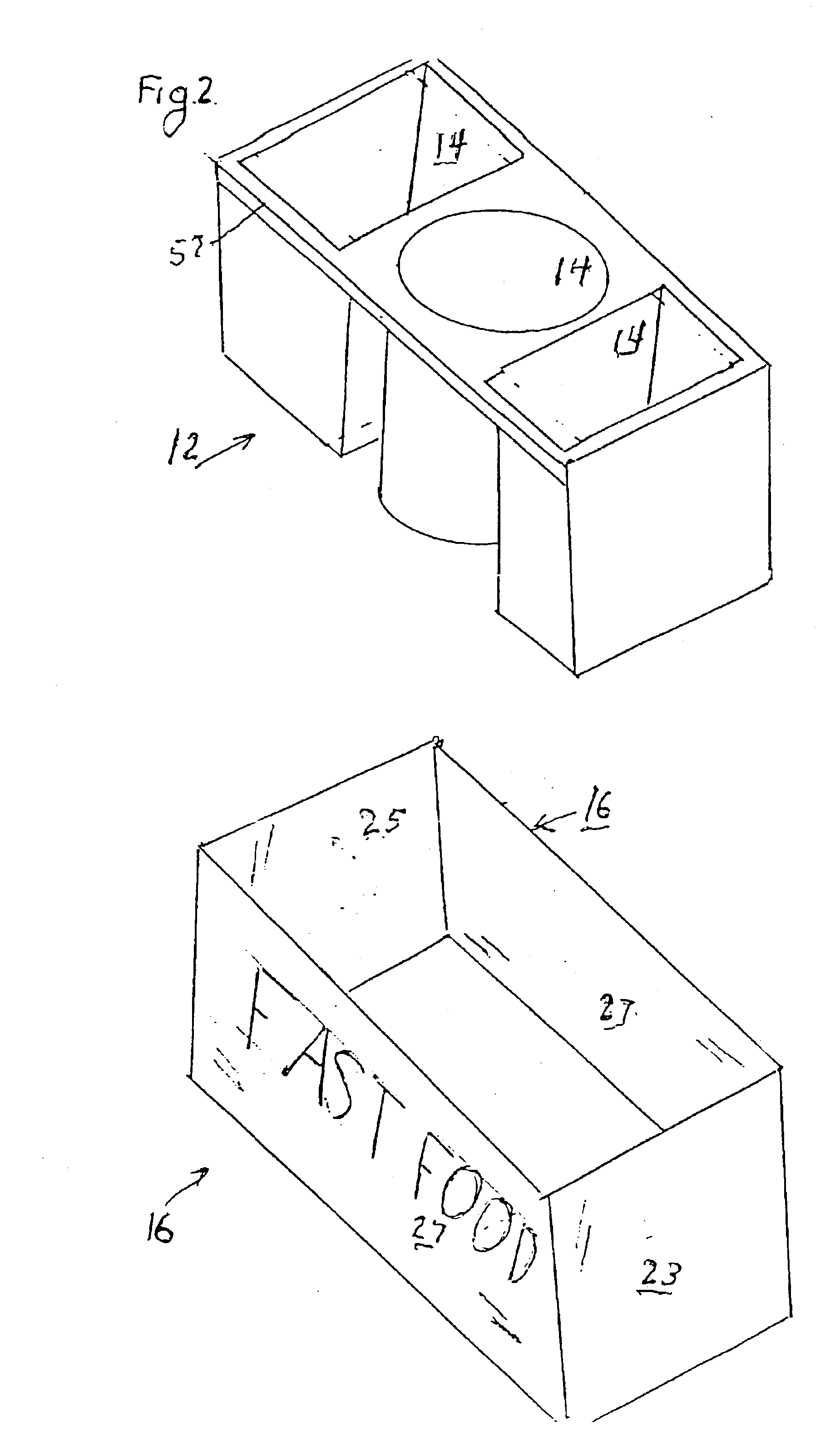 Food tray with drawer