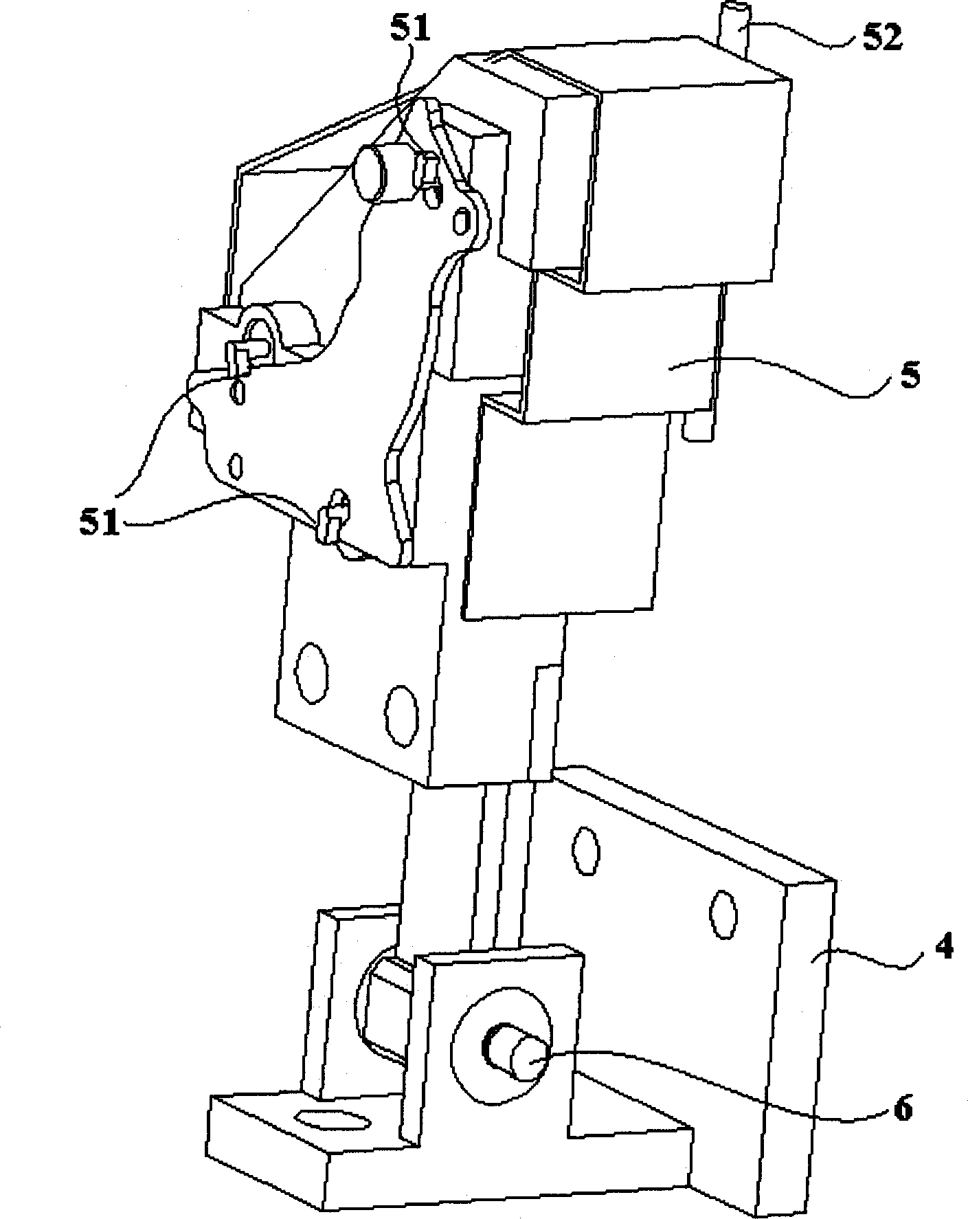 Magnetic block mounting holding device on hard disk