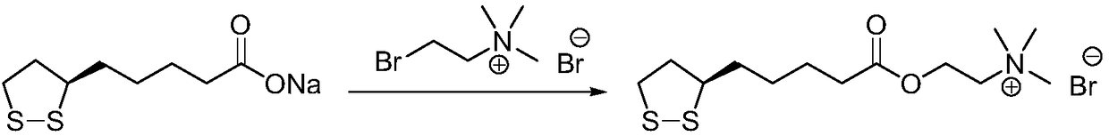 Refining method of R-thioctic choline ester halide