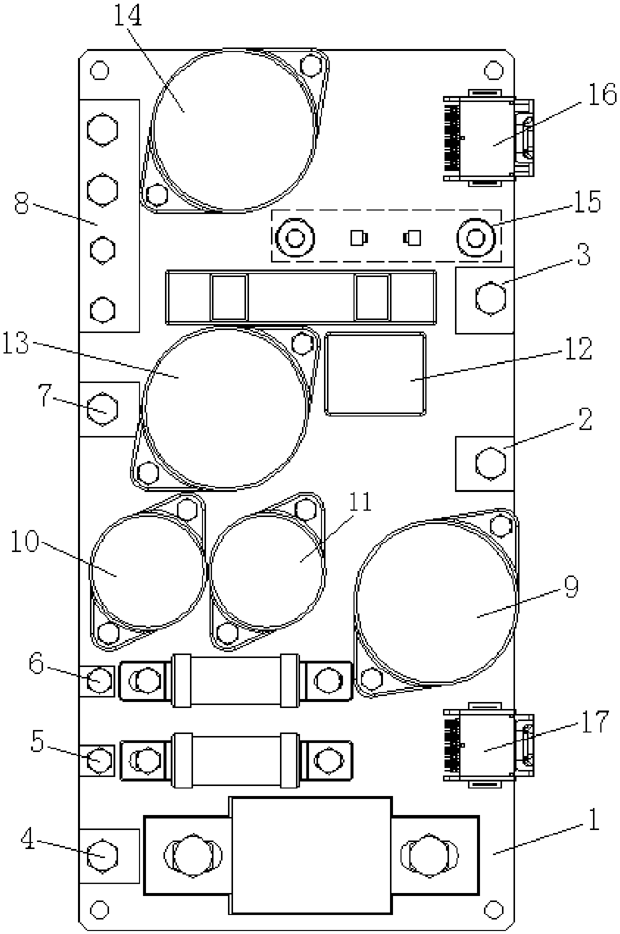 Automobile high-voltage circuit control integrated module