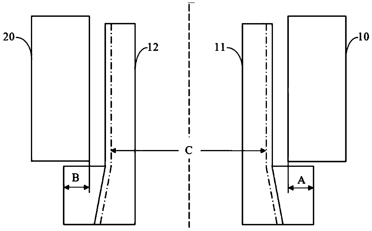 A method and device for calibrating the guide plate on the entrance side of a finishing mill