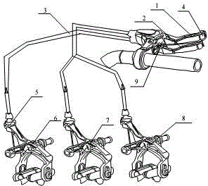 Bicycle rear-wheel brake apparatus