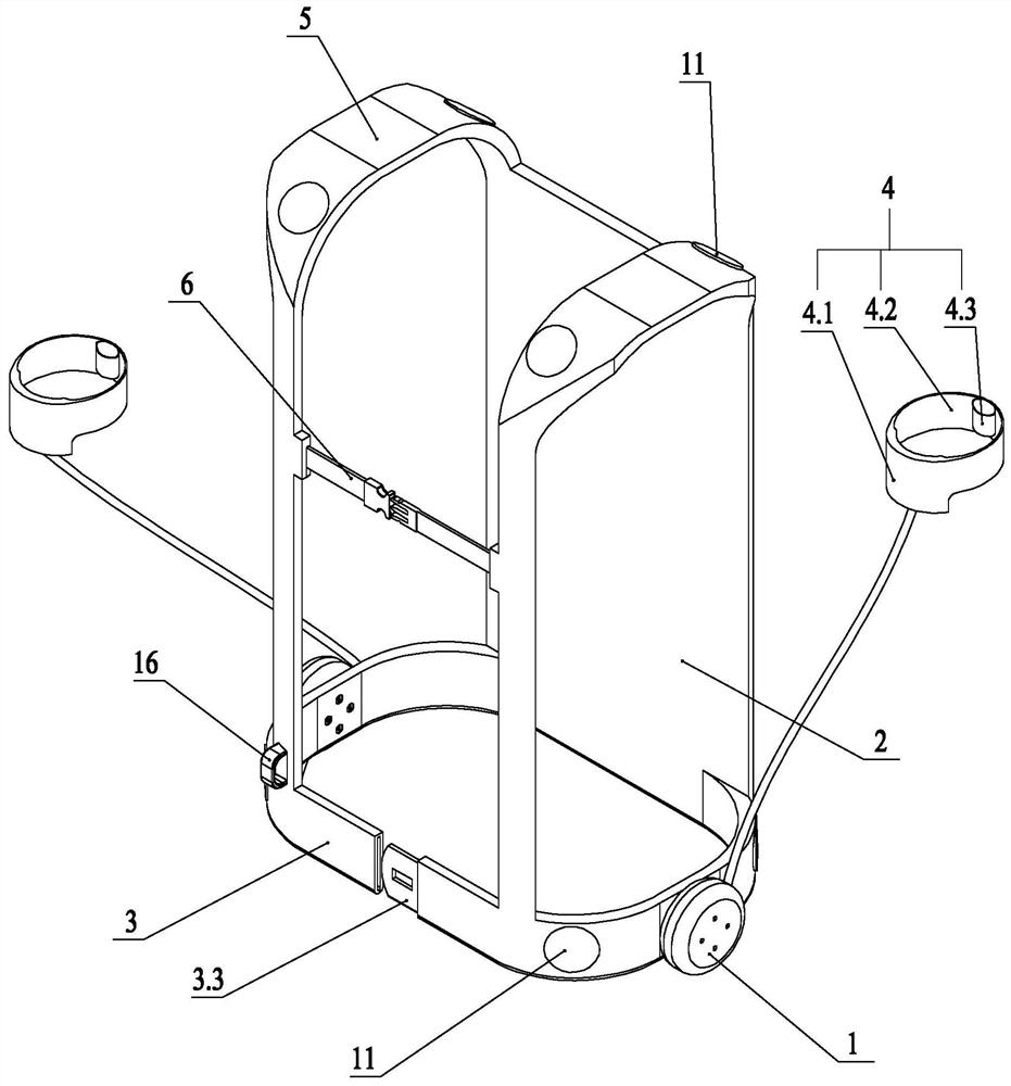 Wearable falling protection device for old people