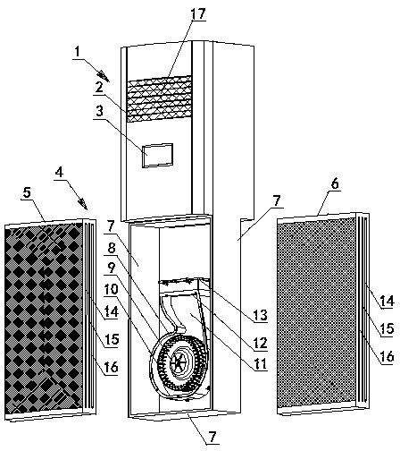 Bidirectional-air-inlet air purifier capable of being arranged on air conditioner and automobile