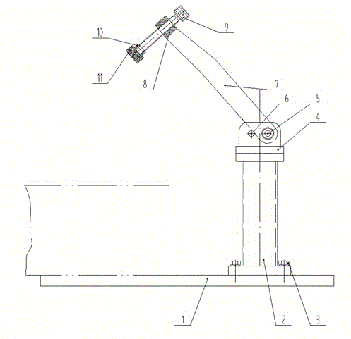 Plug pin turnover type compressing device