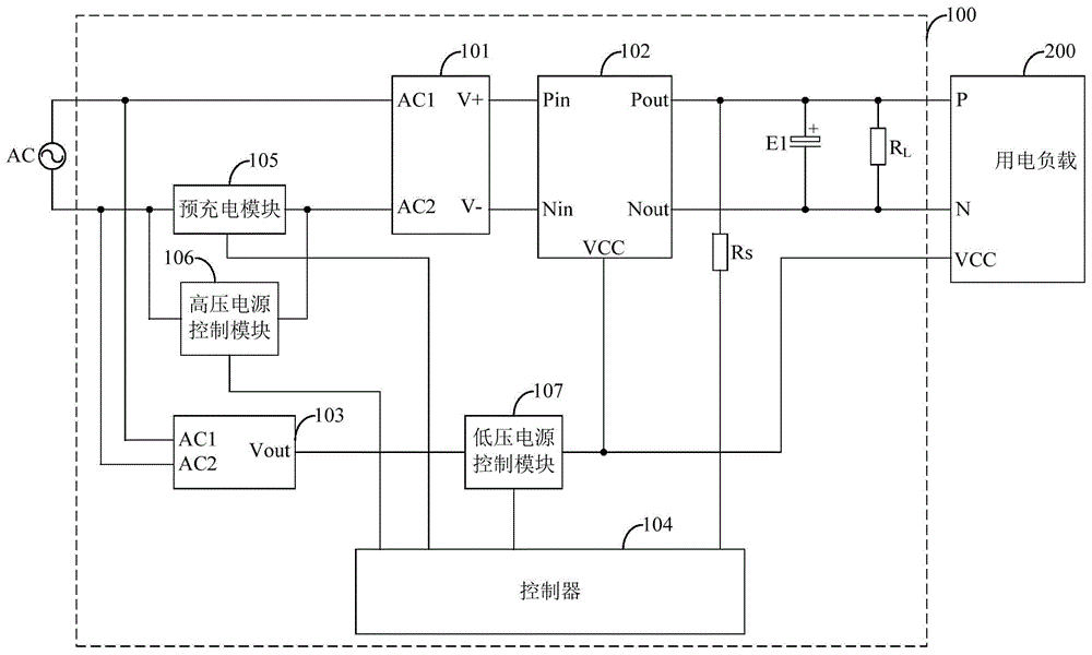 Variable-frequency air conditioner and power supply control circuit thereof