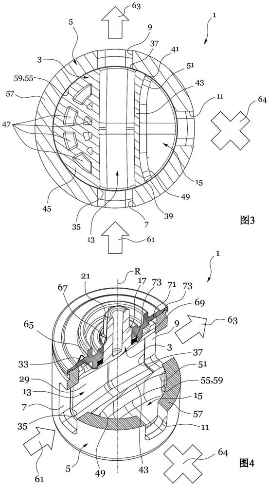 Multi-way valve, fluid circuit and cooling fluid circuit
