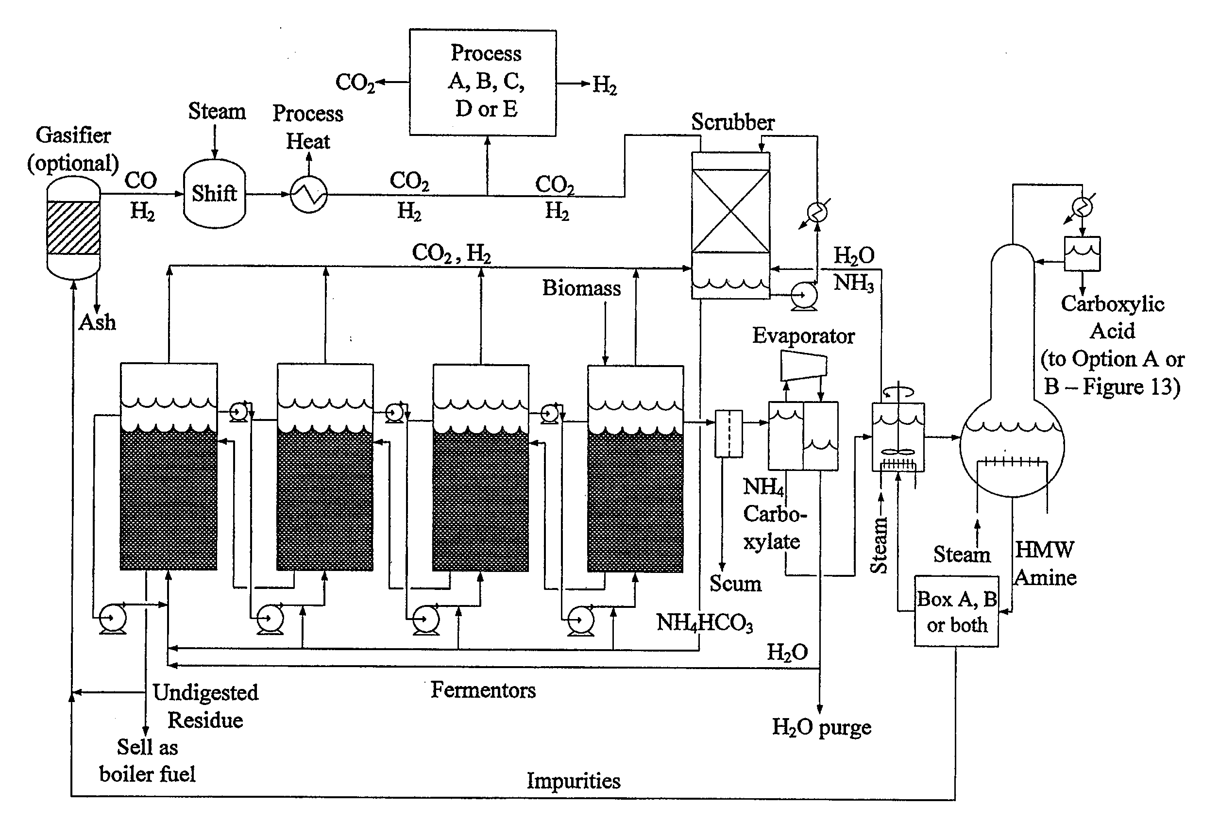 Hydrogen Processing, And Impurity Removal And Cleaning Methods In A Biomass Conversion Process