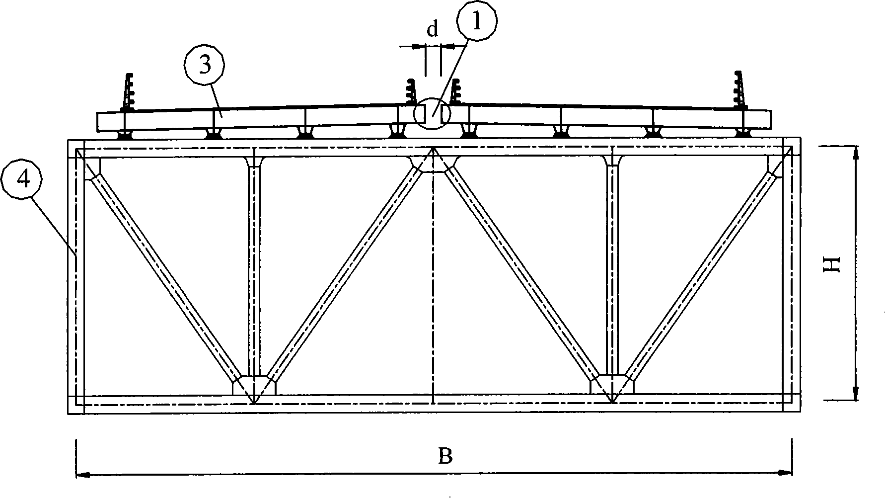 Pneumatic control device for improving flutter stability of steel trussed girder suspension bridge