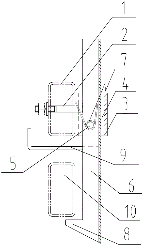 Guard bar door lock structure