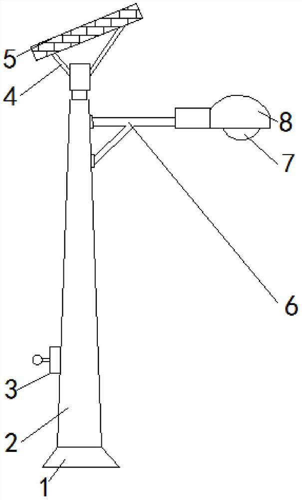 Street lamp with adjustable irradiation angle