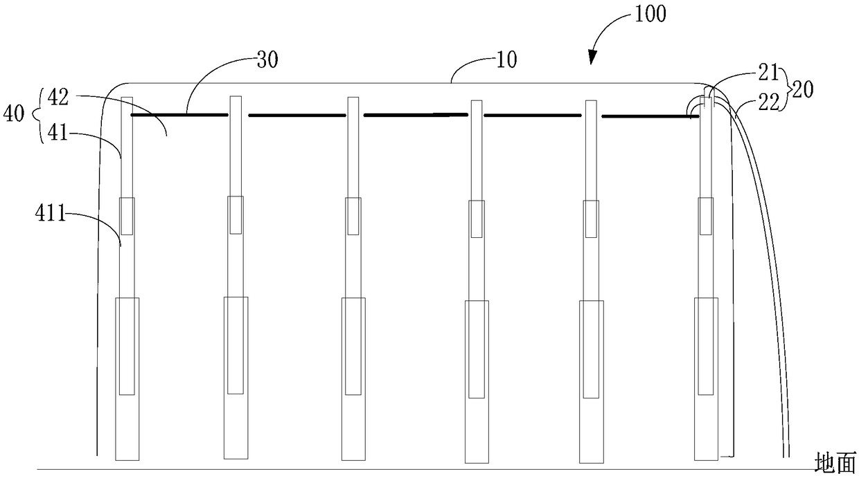 Flood control device and its application section