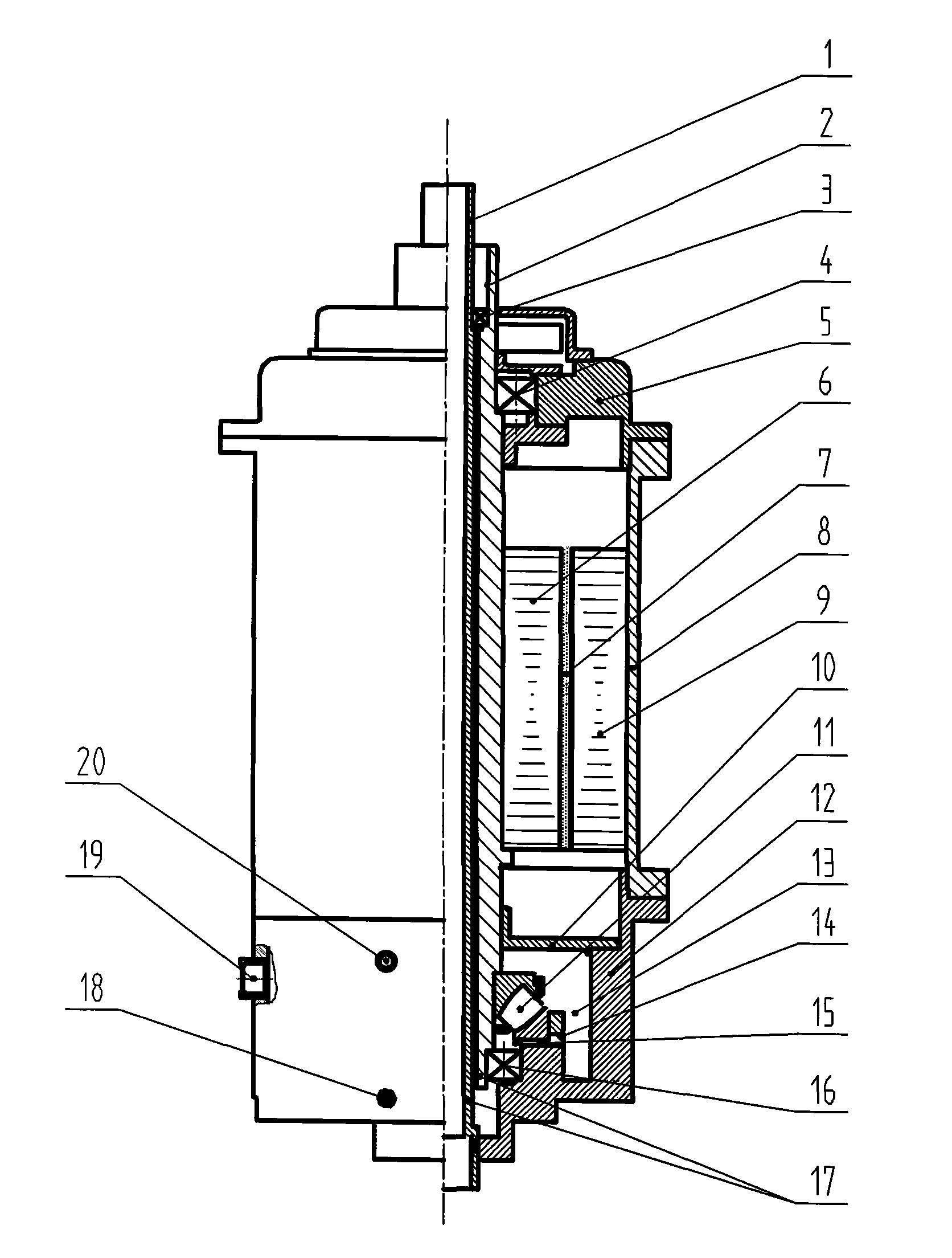 Permanent magnet direct driving motor with large axial directional load