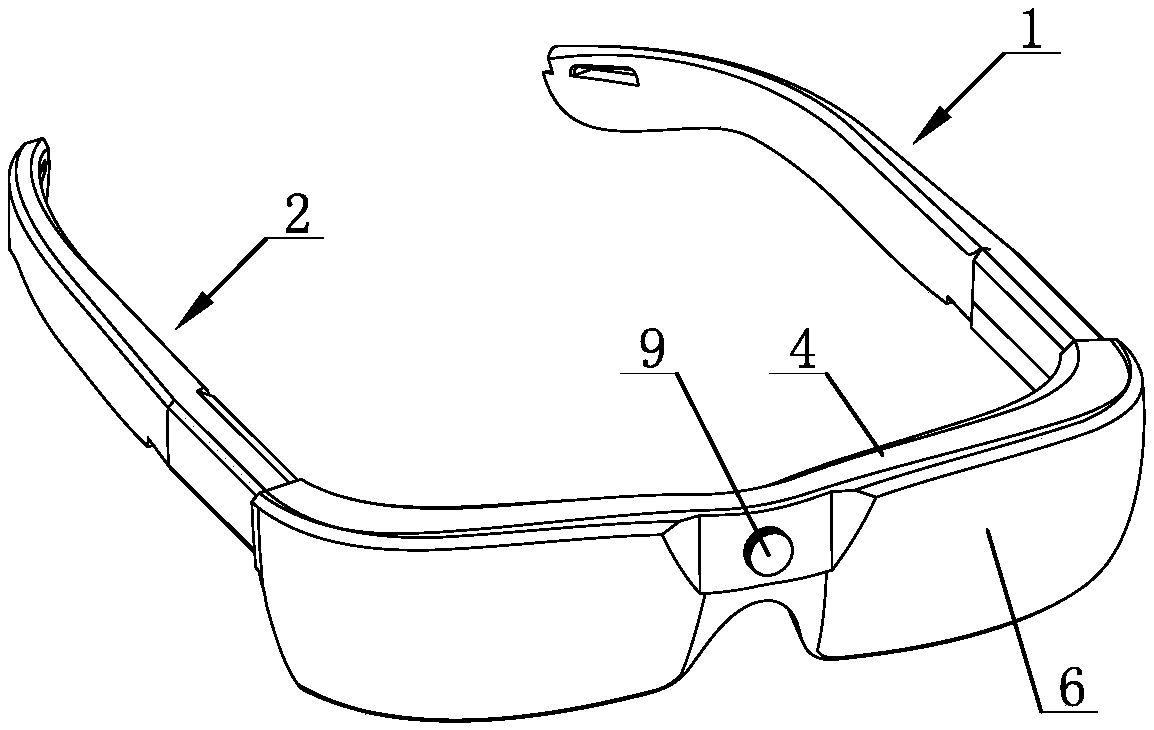 Leg-distance-adjustable glasses