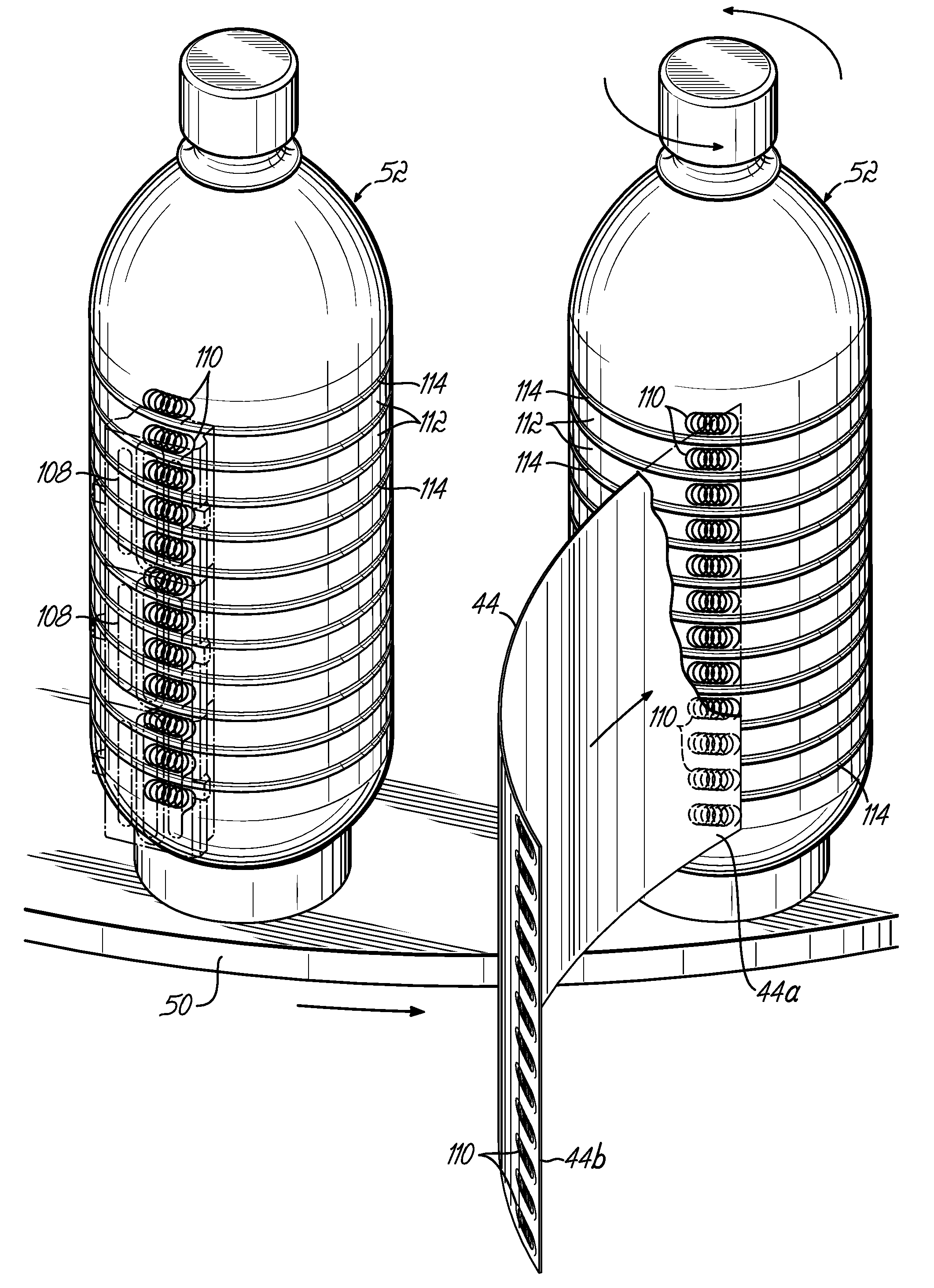 Apparatus and process to apply adhesive during labeling operations