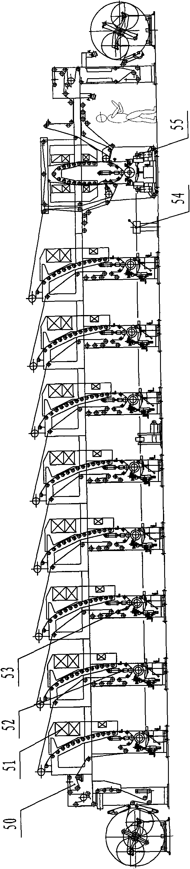 Multiple color press unit type gravure press