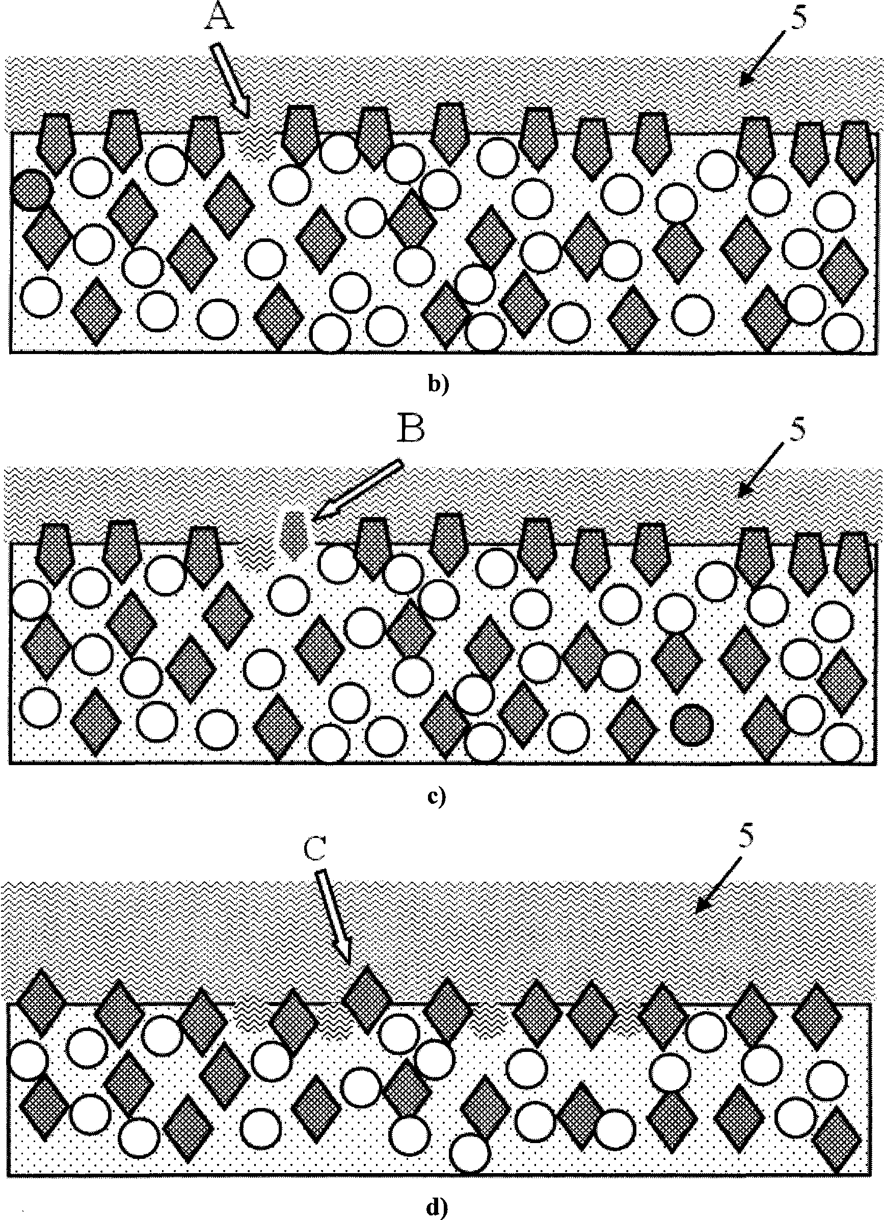 Pore self-generation superhard abrasives grinding tool and shaving method thereof