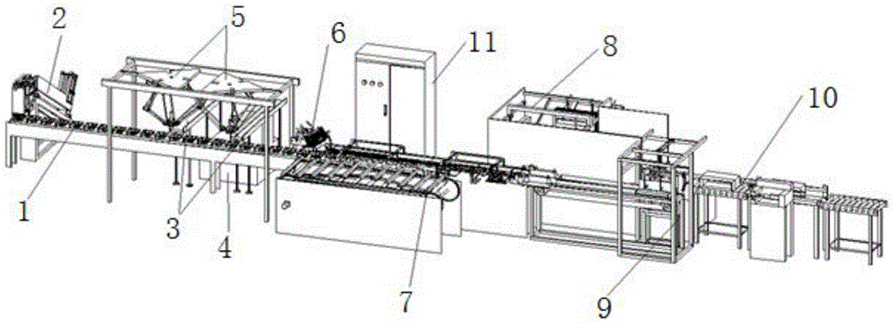 Packaging production line used for multi-product collective packaging