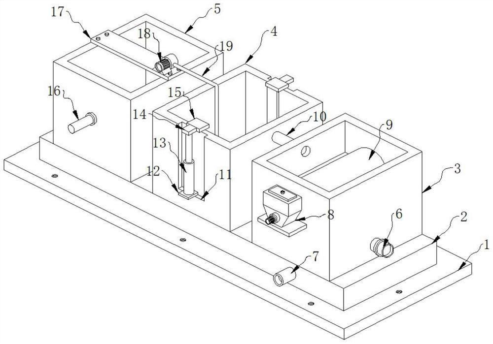 Landfill leachate treatment device and process based on enhanced Fenton oxidation method