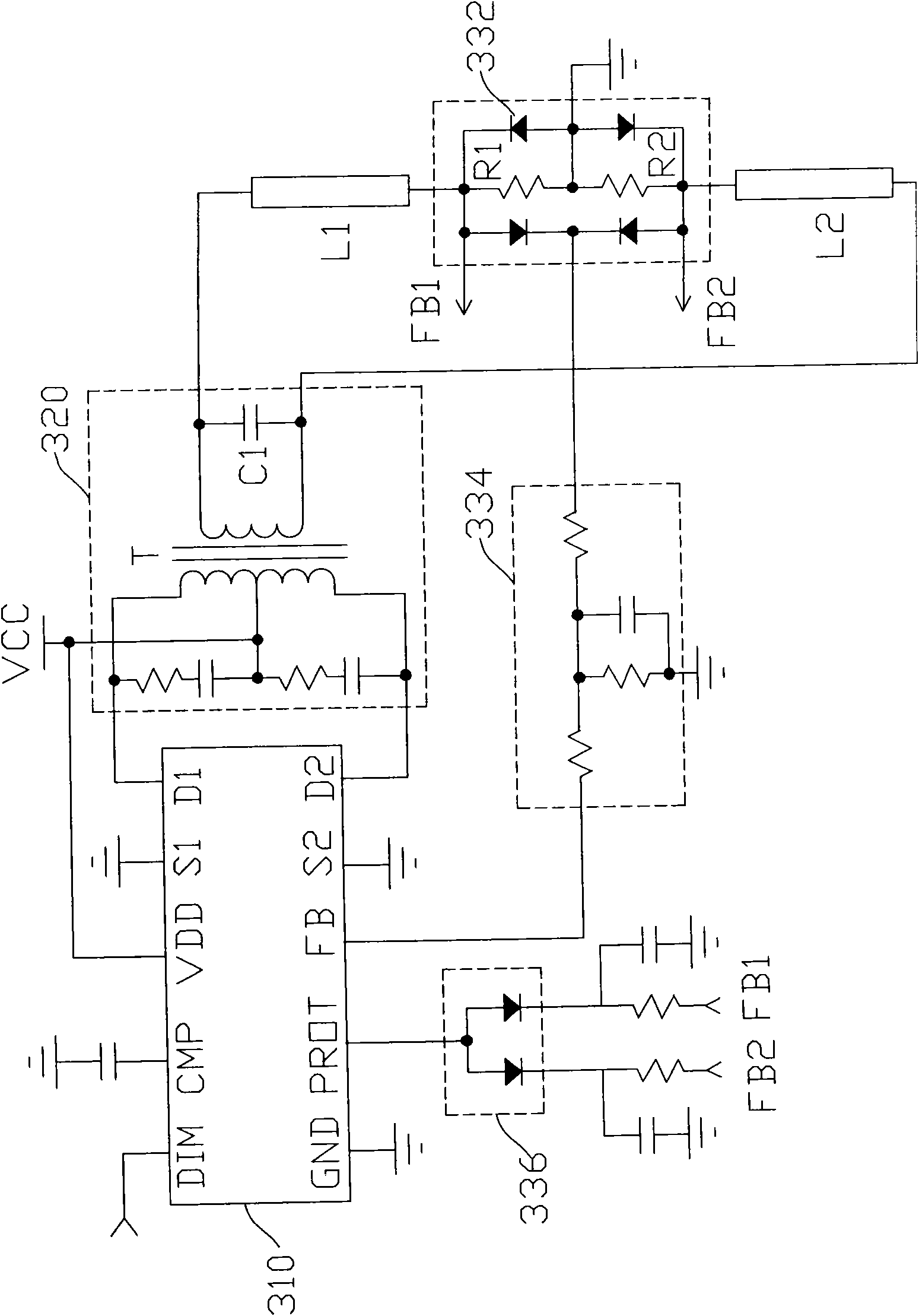 Drive circuit of fluorescent tube
