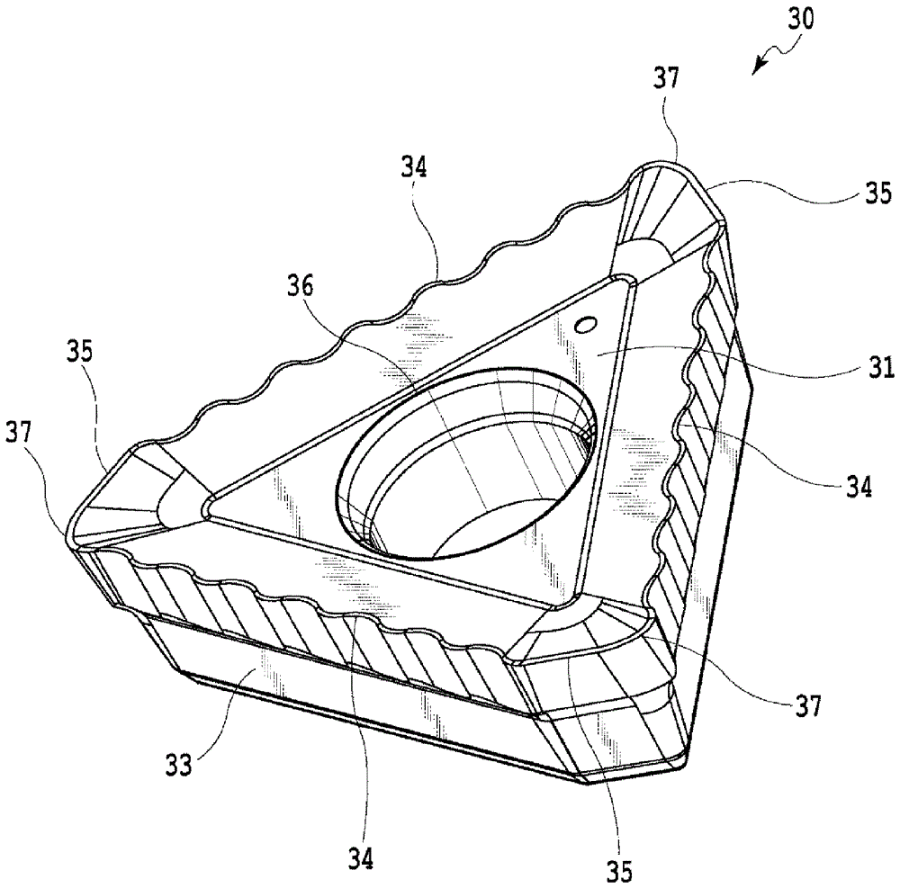 Replaceable edge-type rotating cutting tool