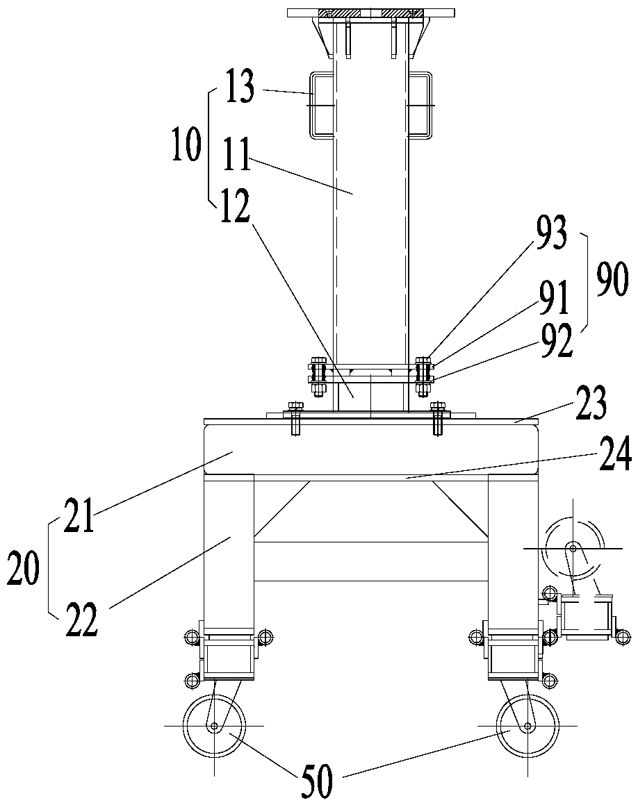 Transfer device and transport equipment with the transfer device