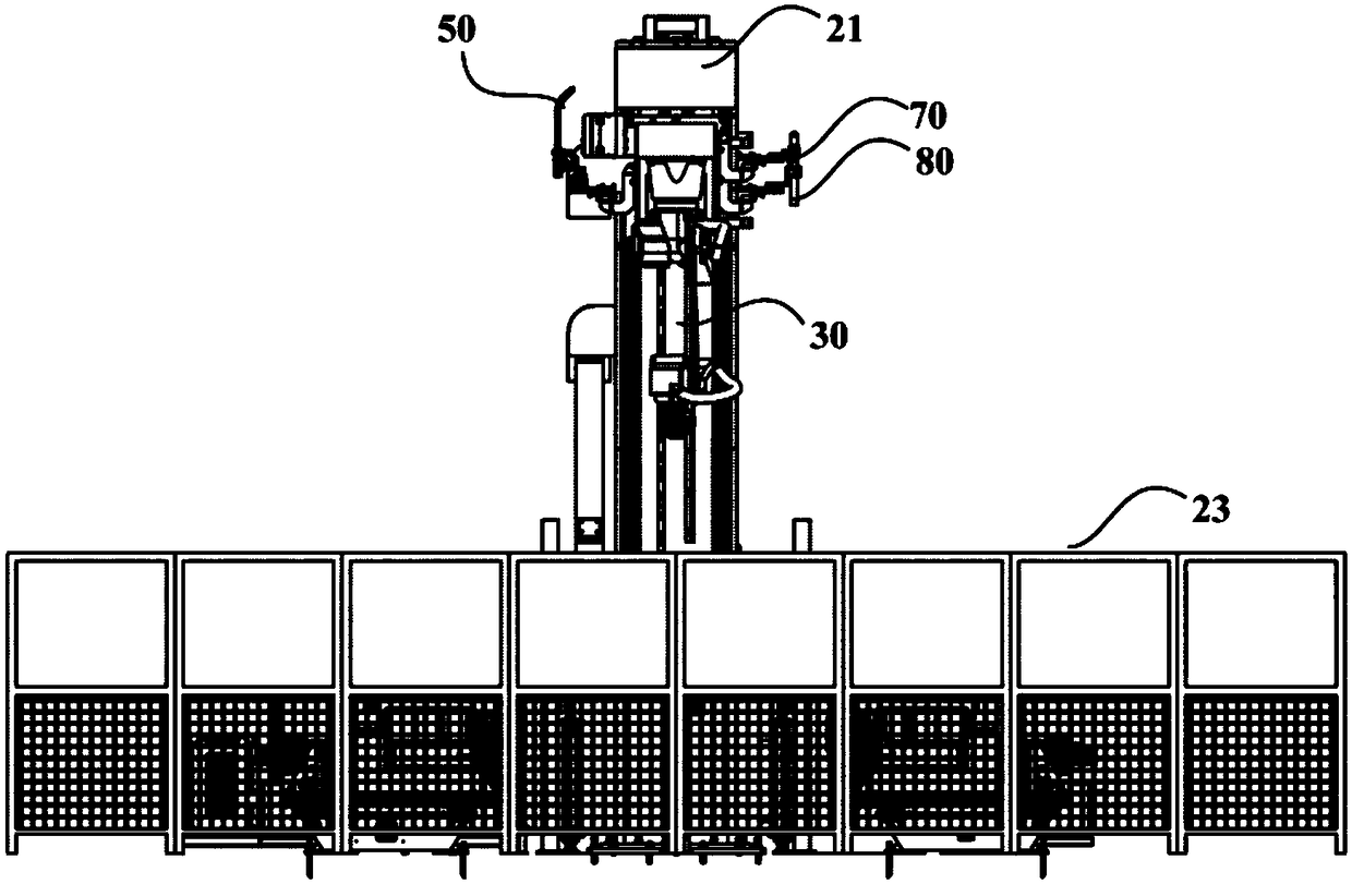 Robot automatic gouging welding steel ring workstation and using method thereof