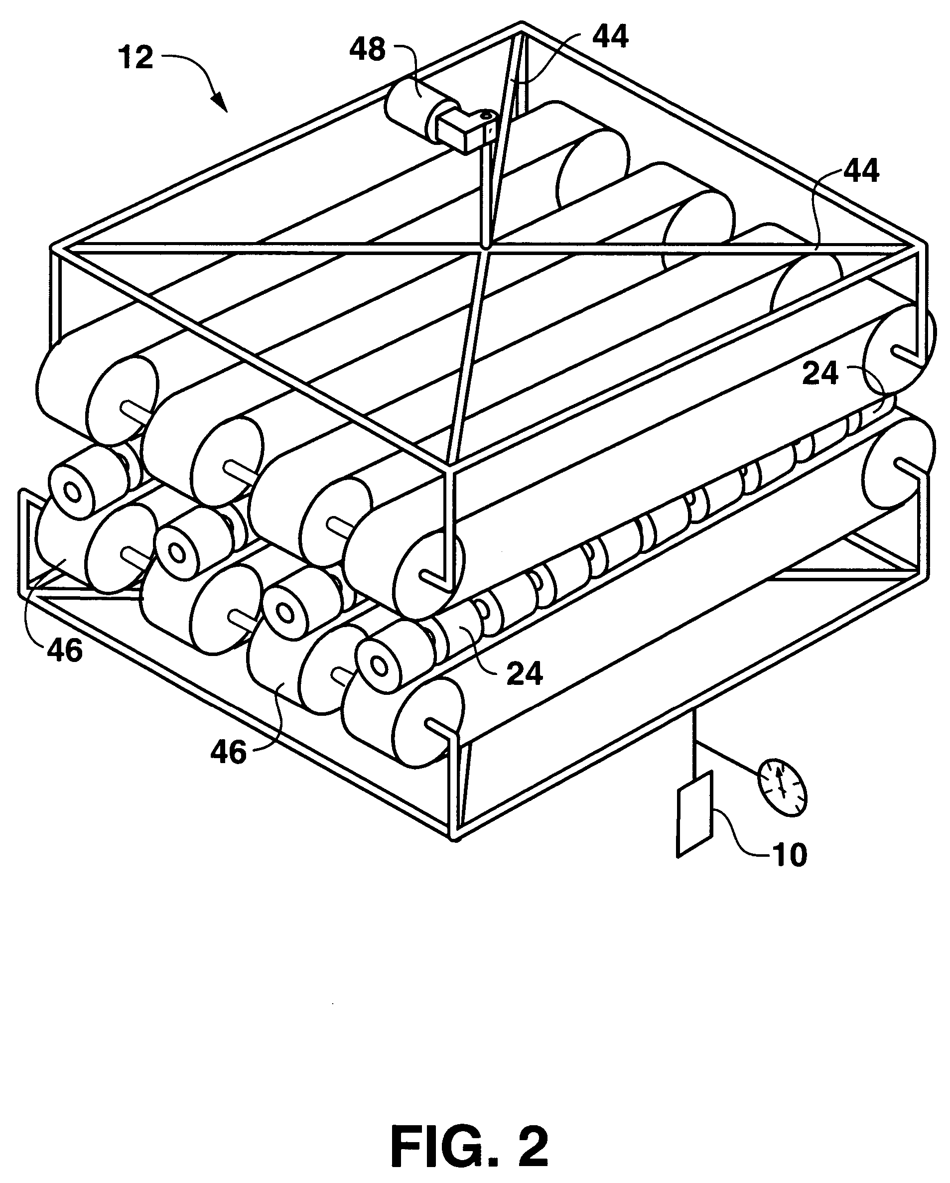 Variable position constant force packaging system and process for using same