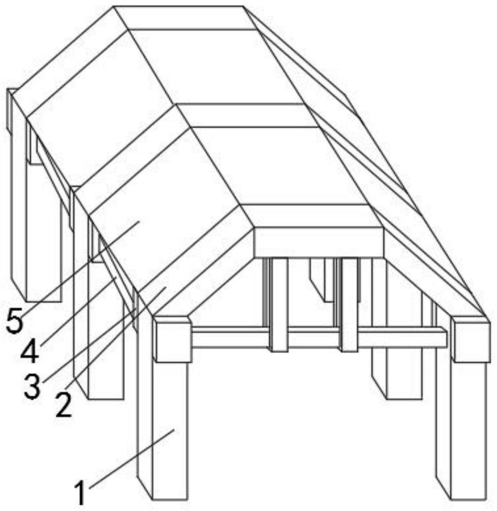Building steel structure waterproof roof and construction method thereof