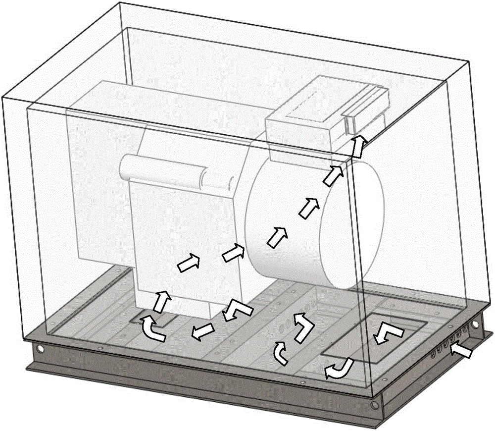 Admission method of full water cooling ultra-silence generator set