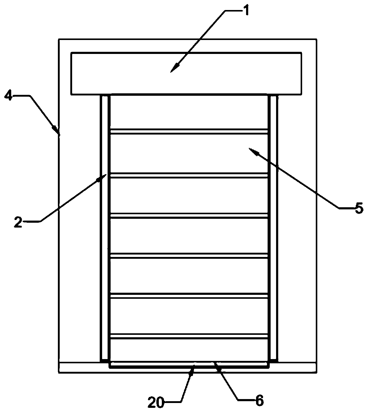 Shear type fireproof door lifting mechanism