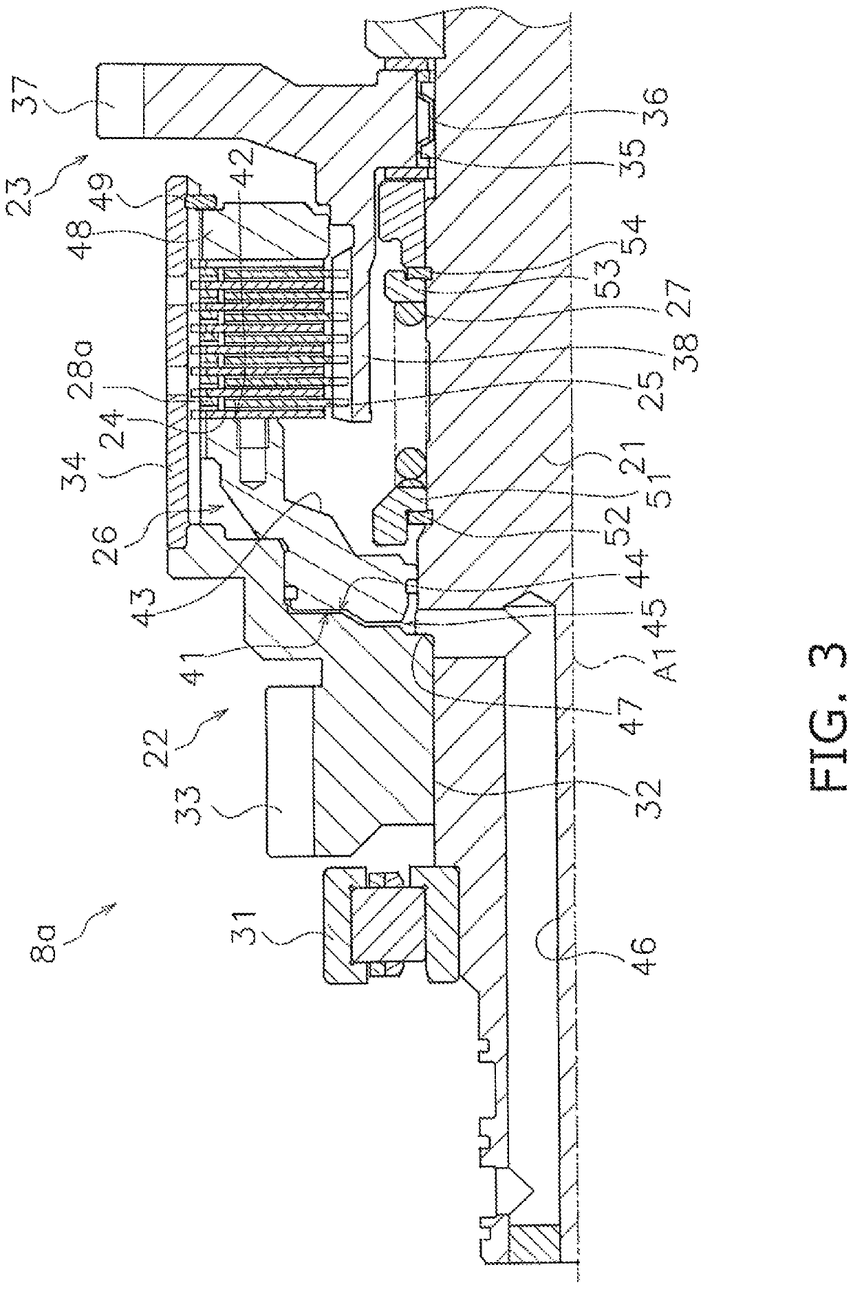 Friction engagement device for work vehicle and work vehicle