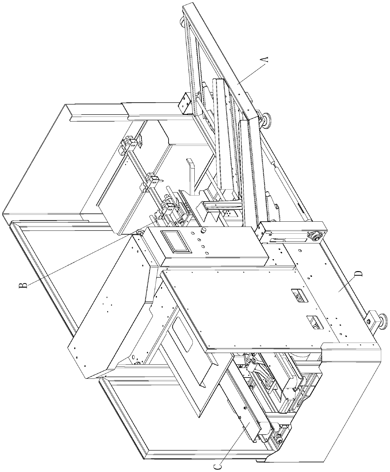 Automatic box-opening and bottom-sealing machine