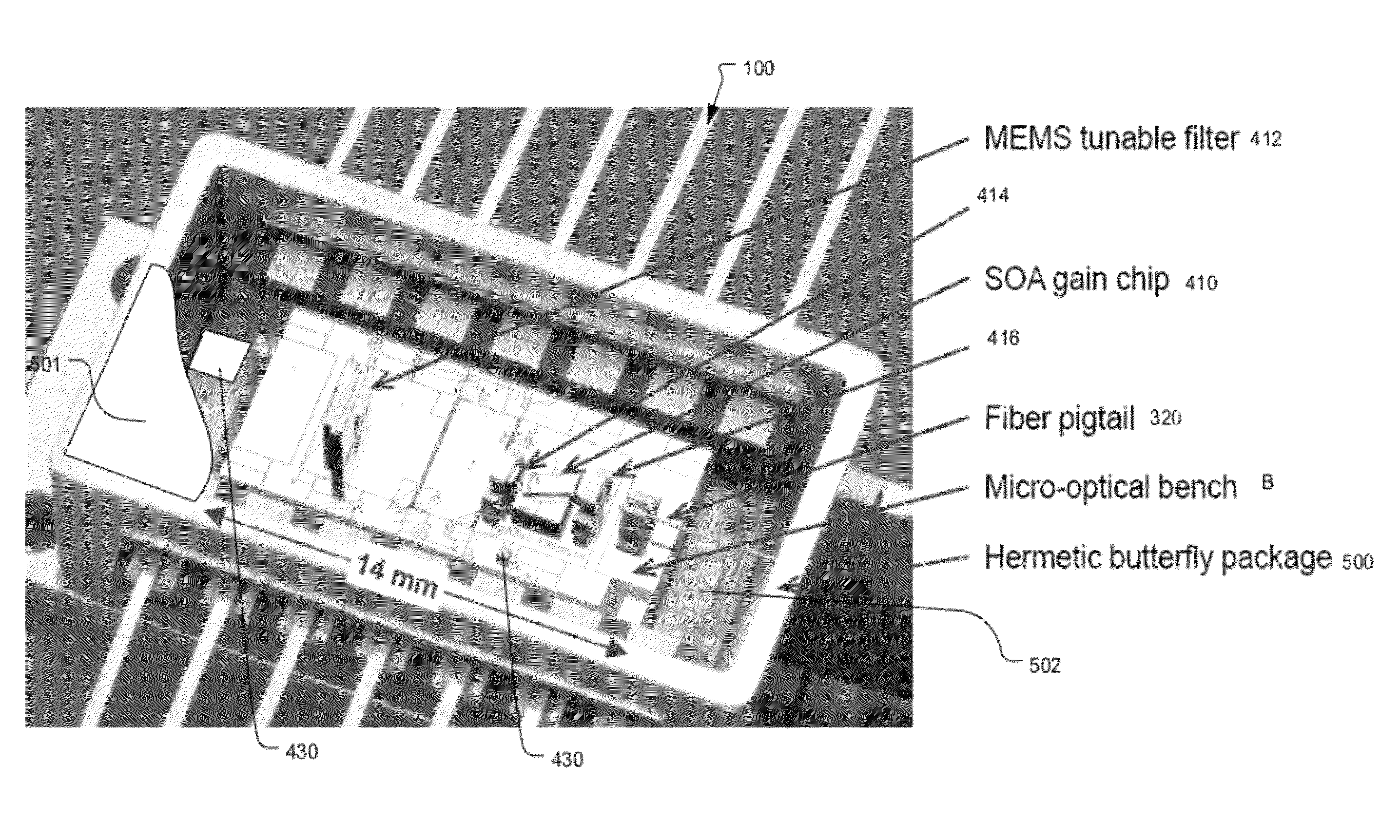 Method and system for avoiding package induced failure in swept semiconductor source