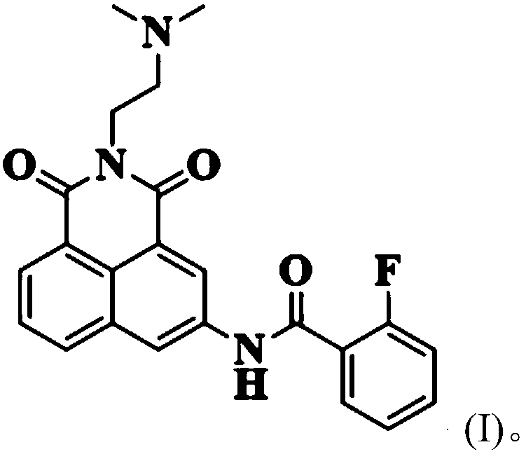 Low-toxicity 1,8-naphthalimide derivative and synthetic method and application thereof