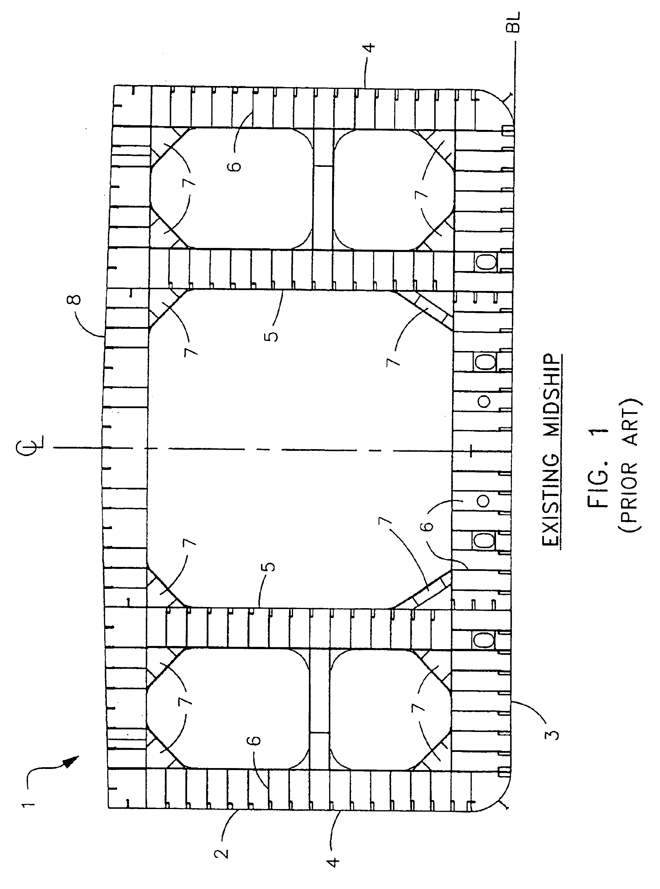 Rebuilt double hull tanker and method of rebuilding an existing single hull tanker into a rebuilt double hull tanker