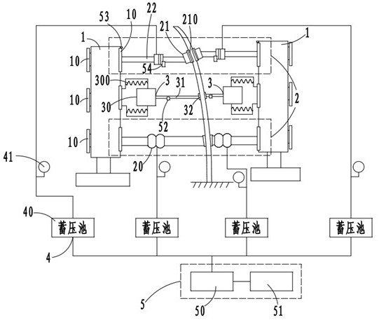 Airplane airfoil static force and vibration combined loading system and method for airplane strength test