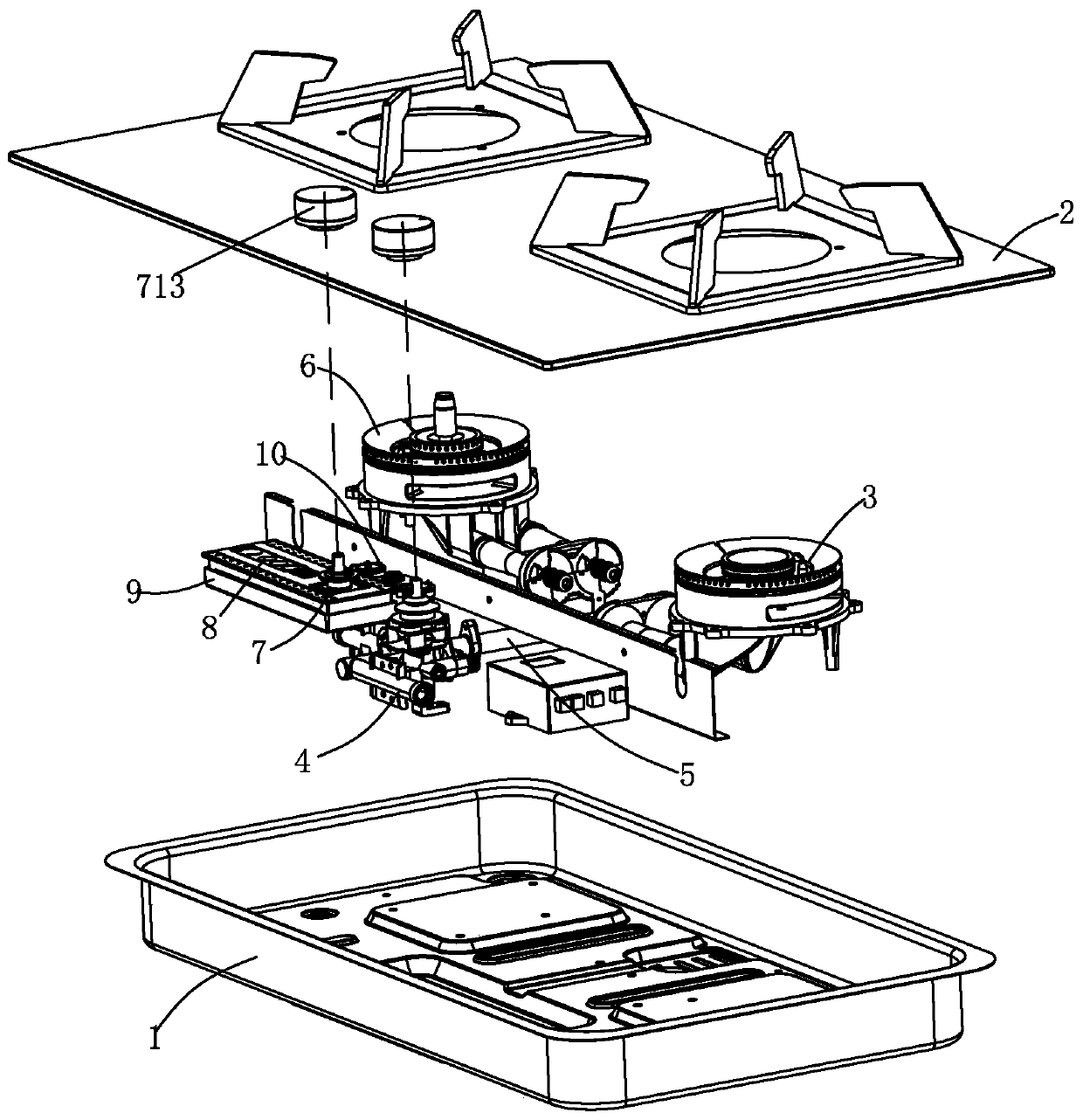 Double-mode control gas stove