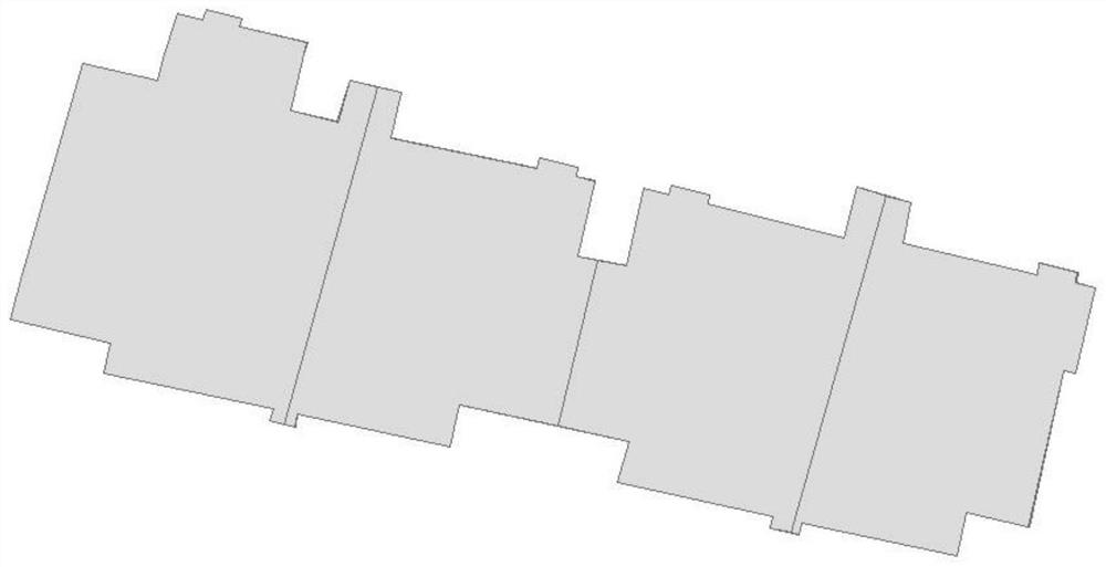 Building inclination model layered household display method fusing vector house type graph