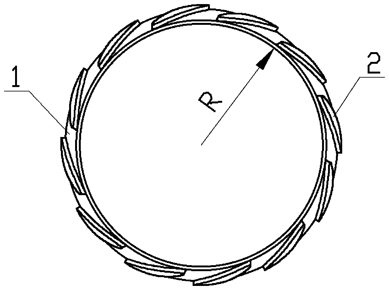 Sealing ring with flow guiding blades in centrifugal pump