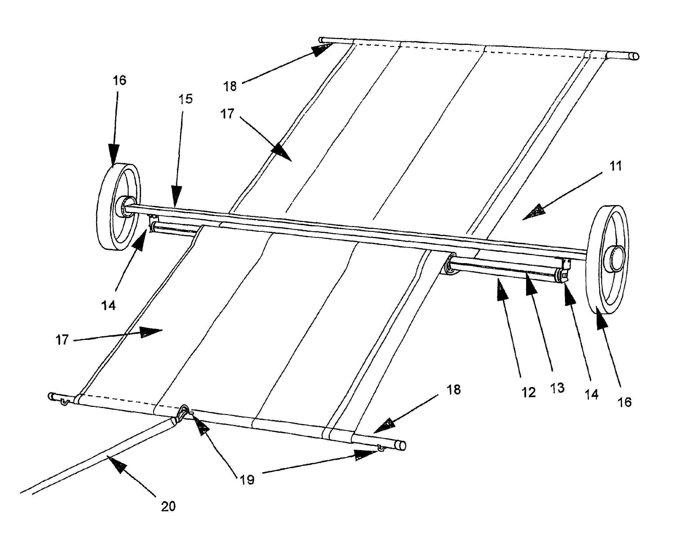 Retractable self rolling blind awning or cover apparatus