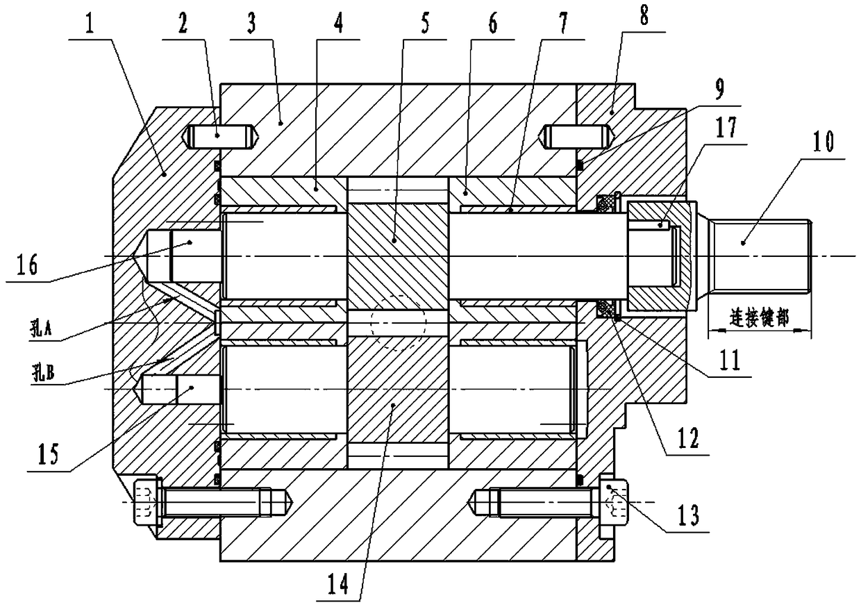 Coupling gear spiral rotor pump