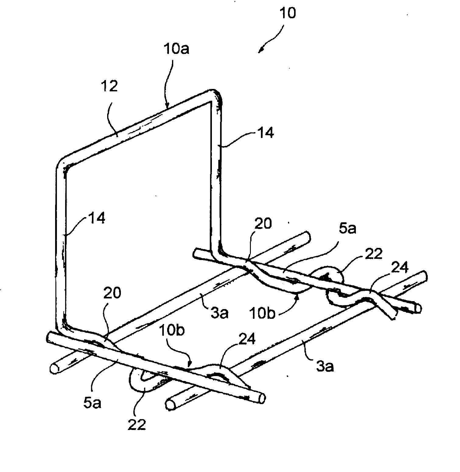 A separator element for a mesh cable duct and a mesh cable duct comprising such element