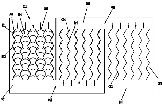 Flocculation reaction pool of maze turbulent folded plate