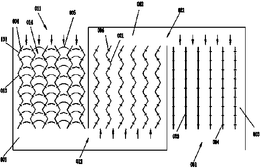 Flocculation reaction pool of maze turbulent folded plate