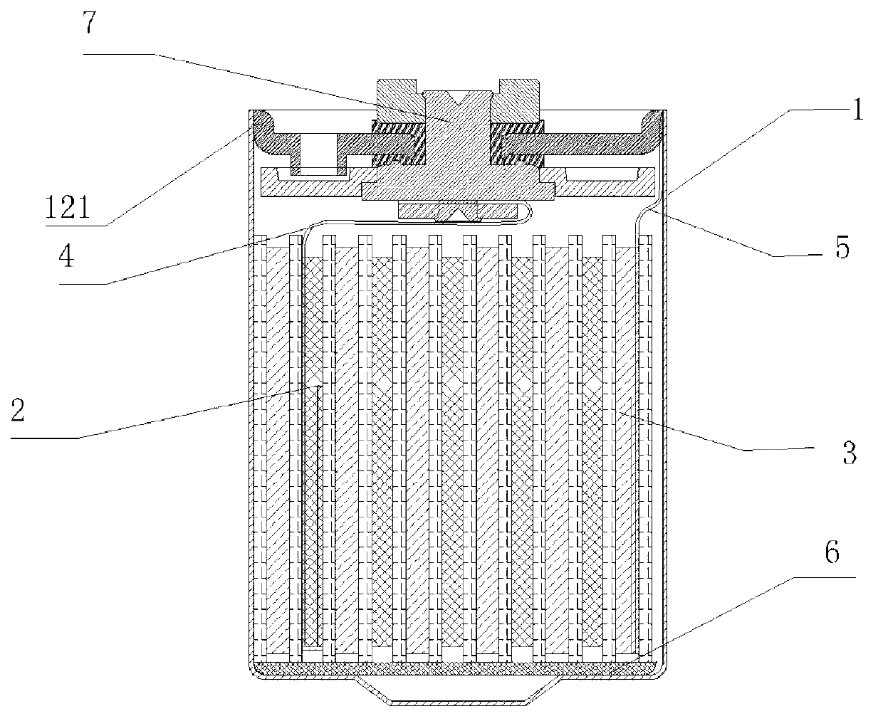 Cylinder battery capacitor