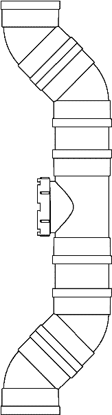 Energy dissipator for architectural drainage system