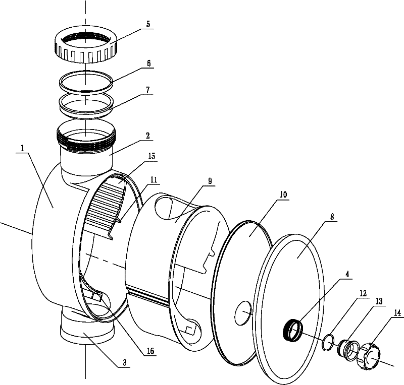 Energy dissipator for architectural drainage system