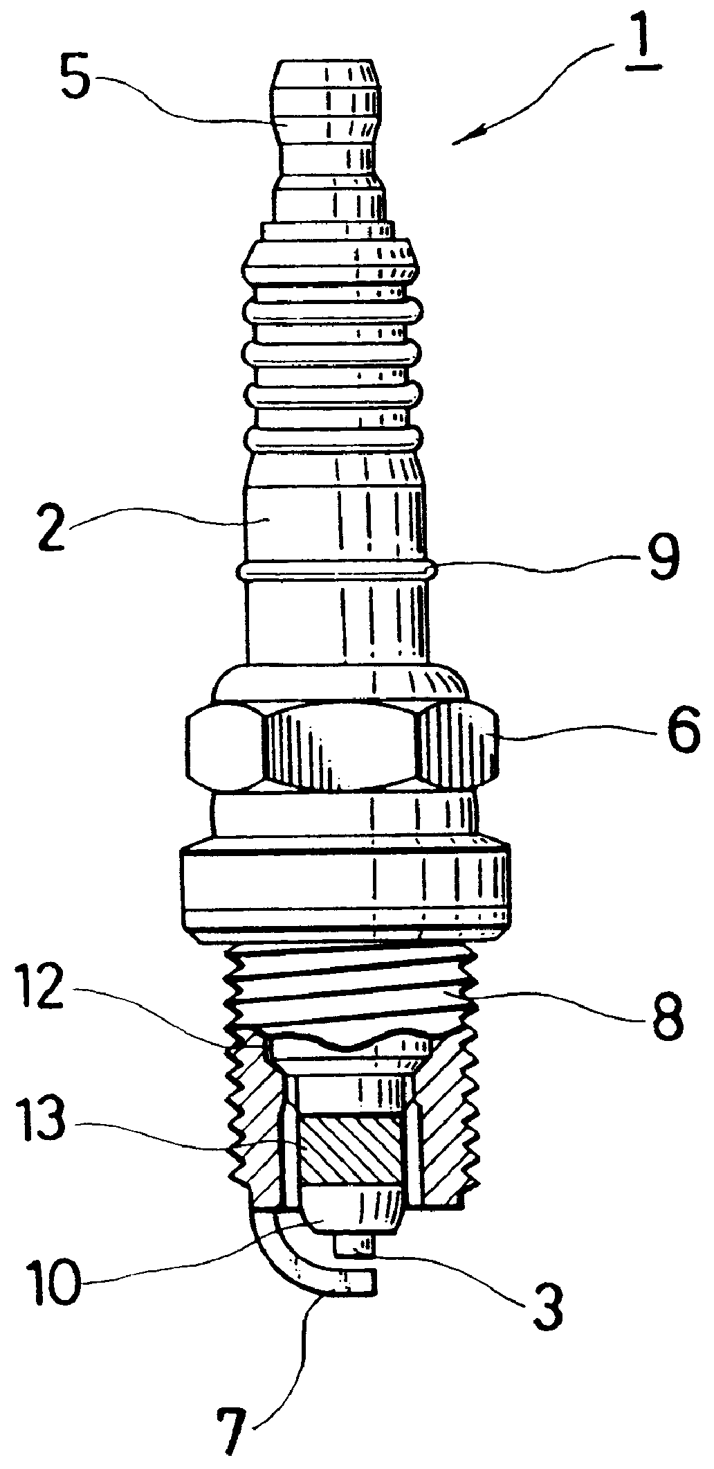 Heater equipped spark plug