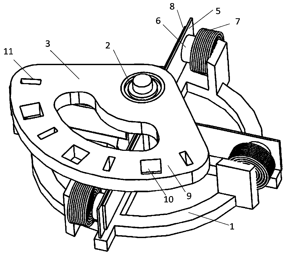 Piezoelectric-electromagnetic coupling up-conversion multidirectional vibration energy harvesting device